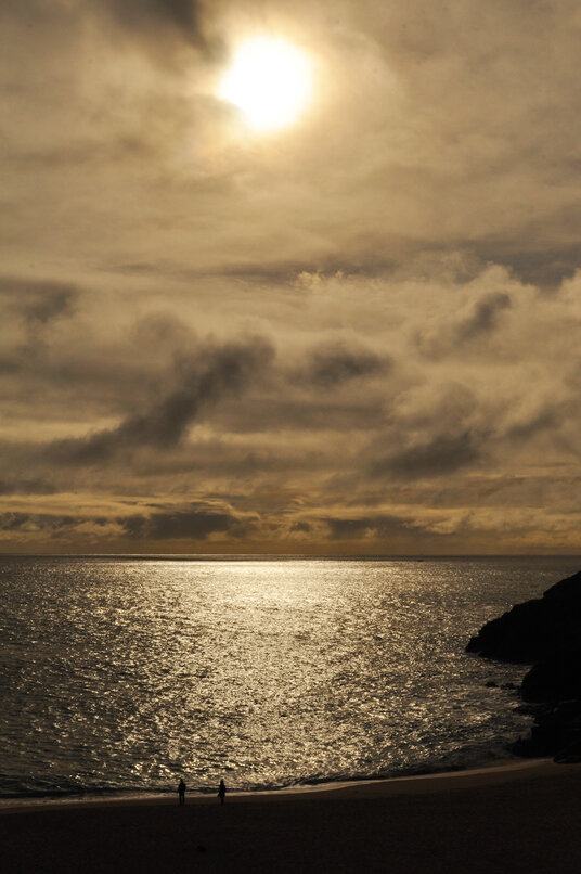 Winter sun at Porthcurno