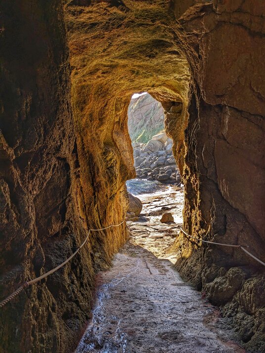 Tunnel to Porthgwarra beach