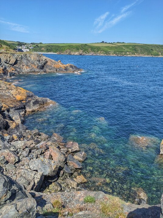 View long the coast to Porthallow