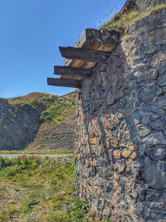 Remains of the tramway near the Sea Salt factory