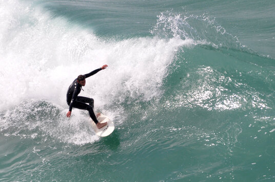 Surfer at Porthtowan