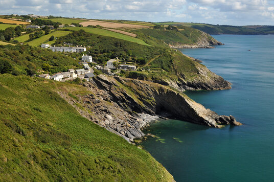 View of Portloe from the coast path