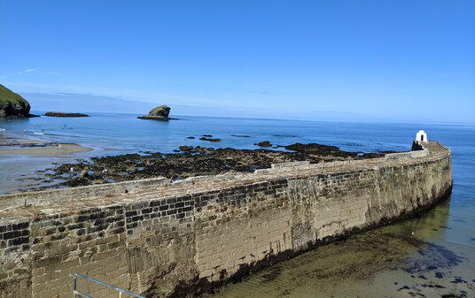 Portreath pier and Monkey House