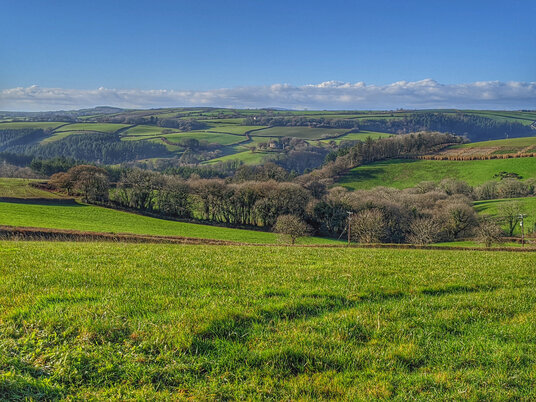 View over Restormel Castle