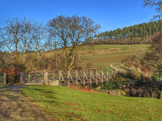 River crossing near Restormel Manor