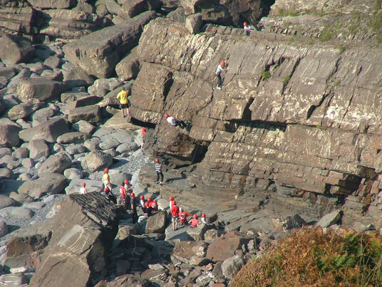 Rock climbers at Foxhole Point