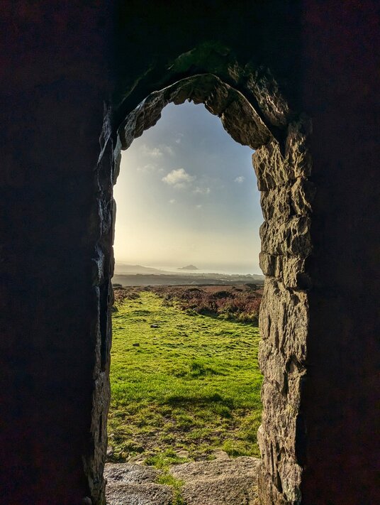 View towards Mount's Bay from Rogers' Tower