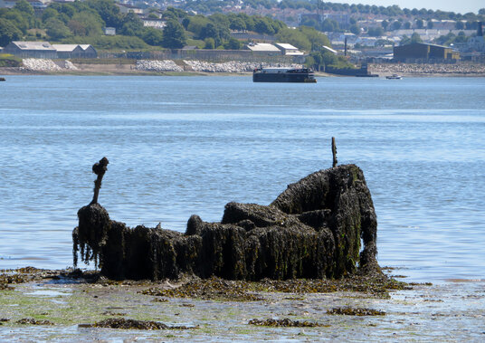 Wreck at Sand Acre beach