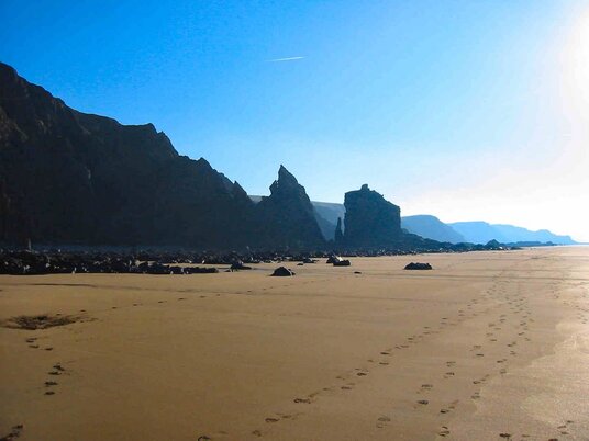 Sandymouth beach at low tide
