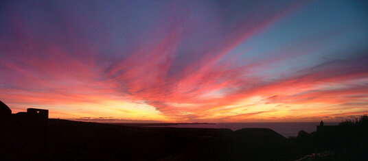 Sunset over Port Isaac Bay