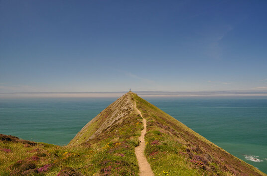 Dave on the end of Higher Sharpnose Point