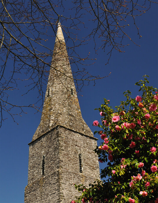 Spire on Sheviock Church