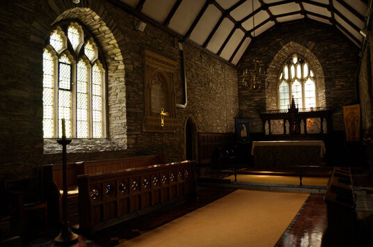Inside St Breock church