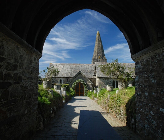 Approach to St Enodoc Church