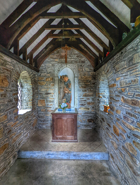The inside of St Francis Chapel
