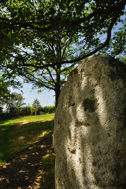 Ancient cross in St Juliot churchyard