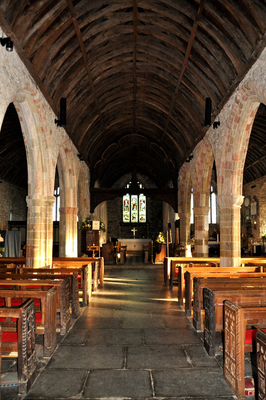 Inside St Keverne Church