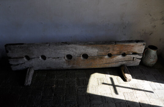 St Minver village stocks