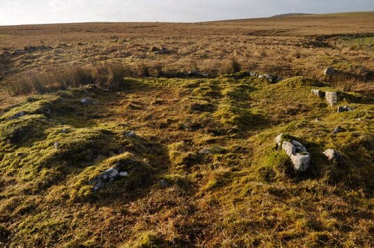 Hut circle on Stannon Moor