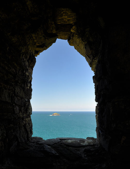 View from inside the daymark
