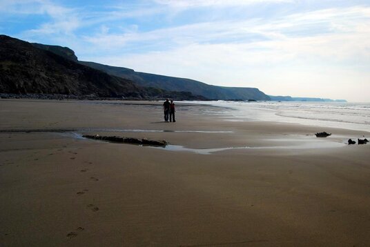The Strangles beach at low tide