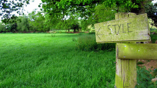 Stylish sign at St Tudy