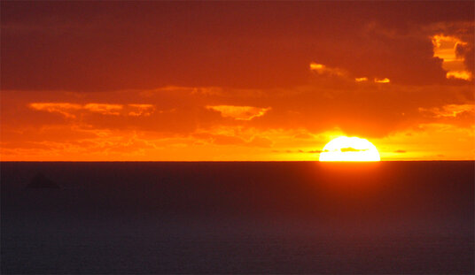 Sunset over Port Issac Bay