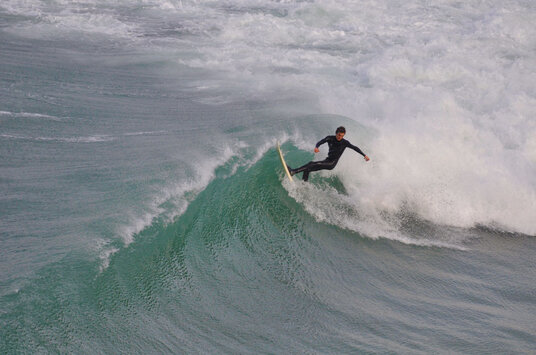 Surfer at St Agnes