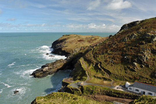View of Barras Nose from Tintagel Castle