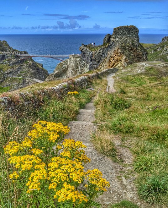 Coast path to Tintagel Castle