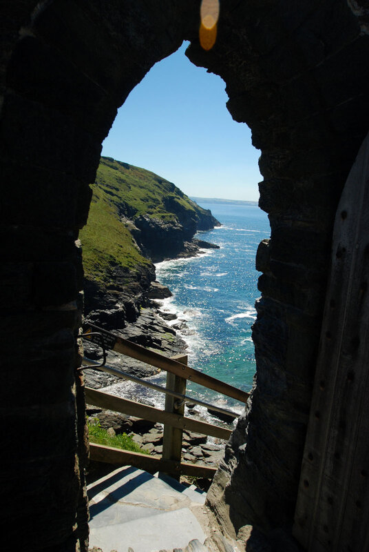 Door from the island at Tintagel Castle