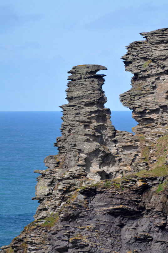 Slate stack at Tintagel Castle