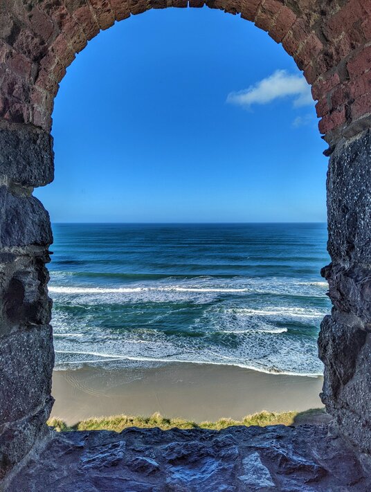 View out of Towanroath Engine House