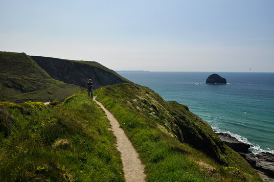 Coast path from Trebarwith Strand