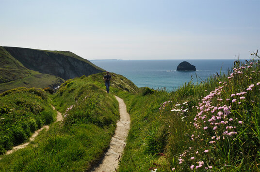 Coast path at Trebarwith Strand