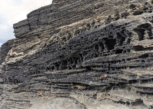 Lava at Trebarwith Strand