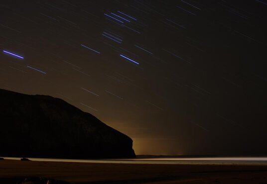 Stars at Trebarwith Strand