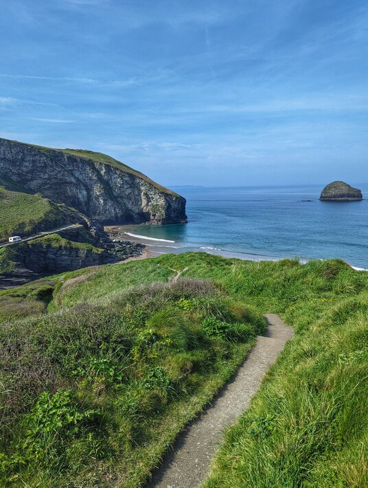 Coast path from Trebarwith Strand