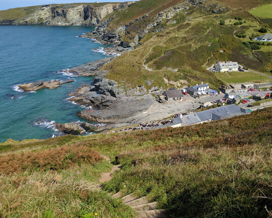 Coast path from Dennis Point to Trebarwith Strand