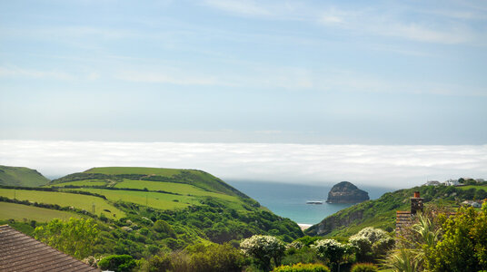 Sea mist at Trebarwith Valley