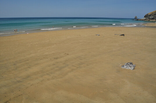 Tregardock beach at low tide