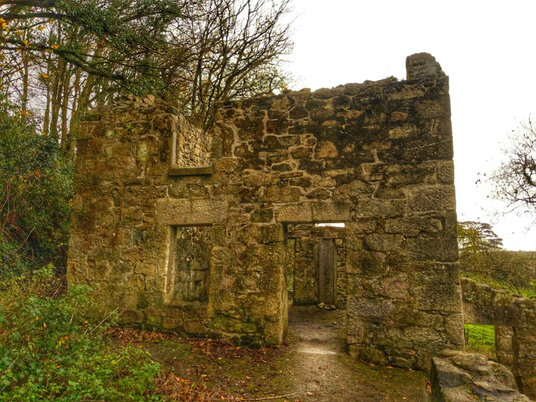 Cottage remains at Tregargus Valley