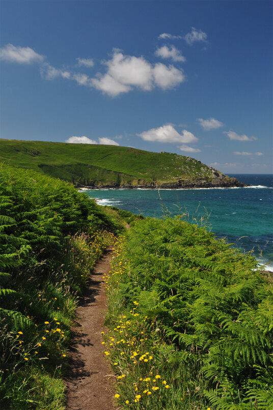 Coast path to Tregerthen Cliff