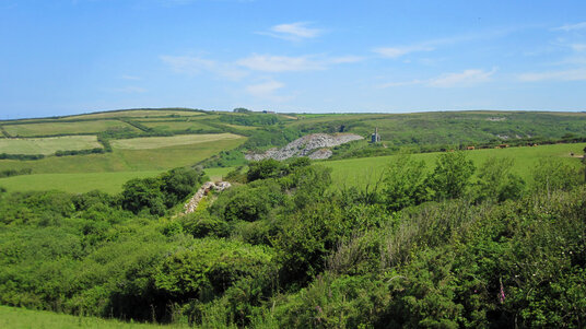 View of Prince of Wales Quarry from Trenouth Farm