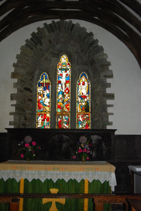 Inside Trevalga church