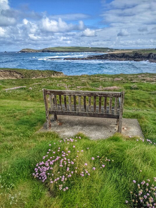 Bench overlooking Treyarnon