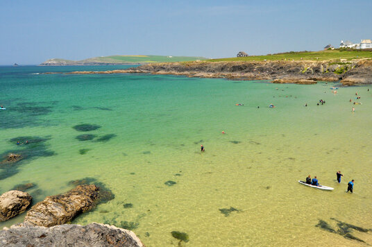 Swimmers at Treyarnon