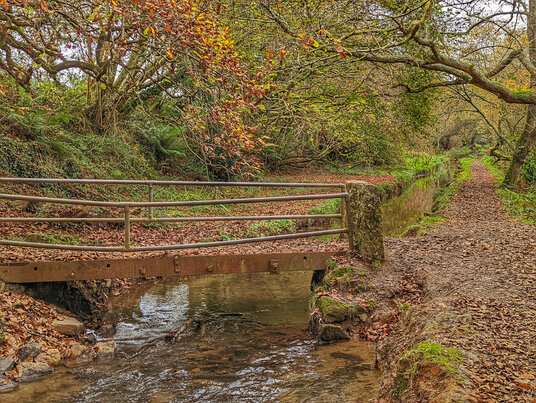 Iron bridge along the river
