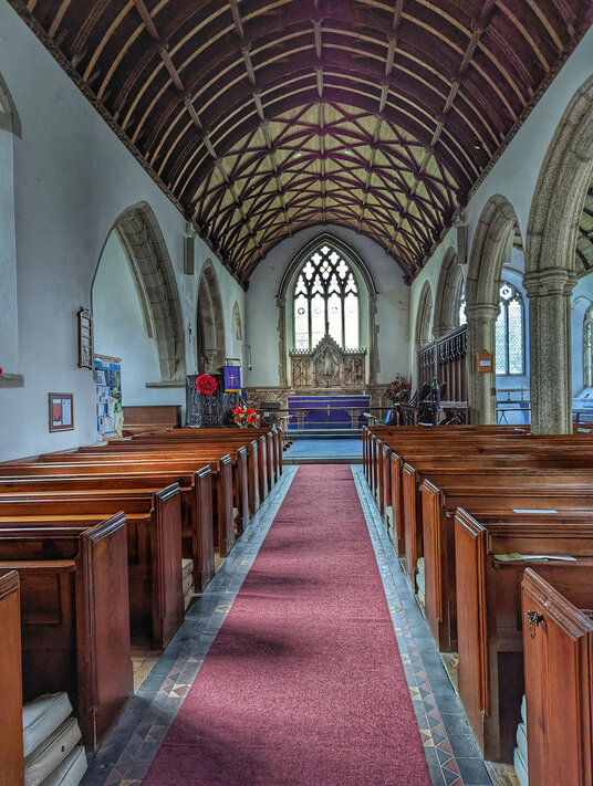 Inside Tywardreath Church