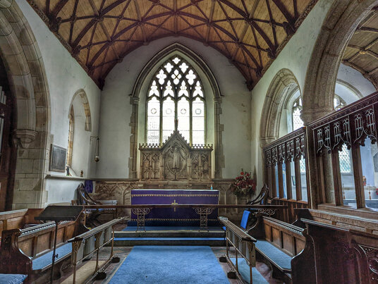 Inside Tywardreath Church